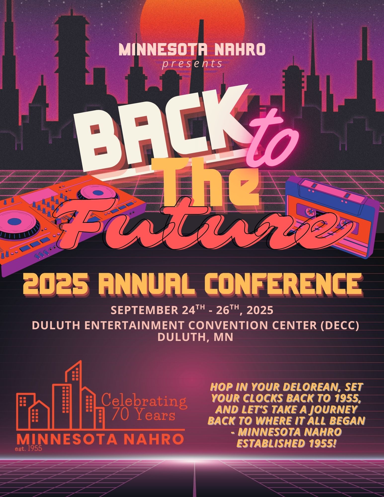AC25 Finalized Flyer Minnesota NAHRO Logo Celebrating 70 years